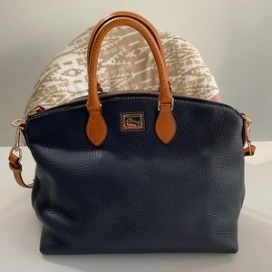 Navy blue handbag
